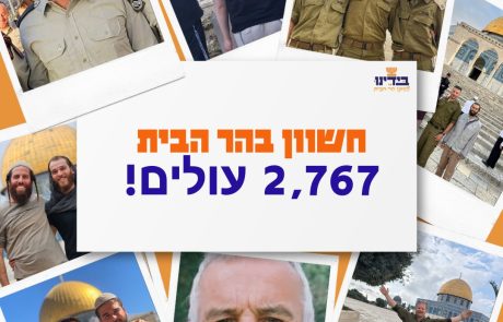 2,767 עולים בהר הבית בחודש חשוון!